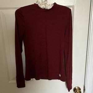 EUC Vuori Maroon Long Sleeve Top - XS